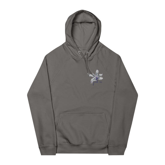 Organic Embroidered Flower Hoodie - Just Us, “The way GOD intended”