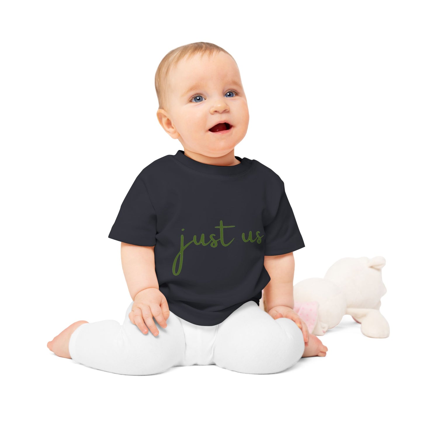 Organic Baby T-Shirt - ‘Just Us’, “The way GOD intended!”