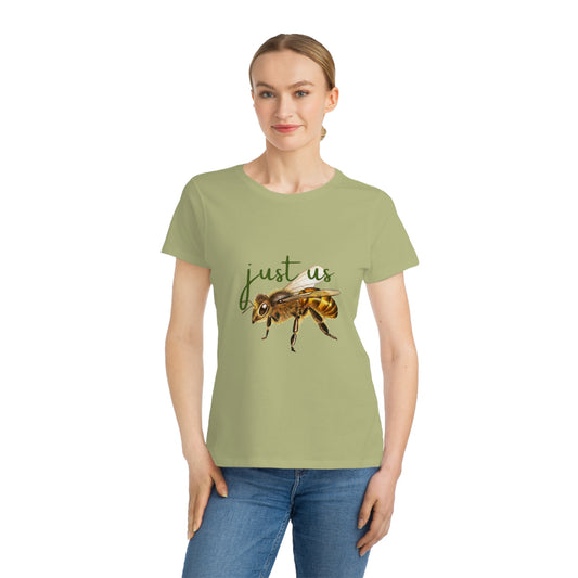 Organic Women's Bee T-Shirt - Just Us, “The way GOD intended” T-Shirt