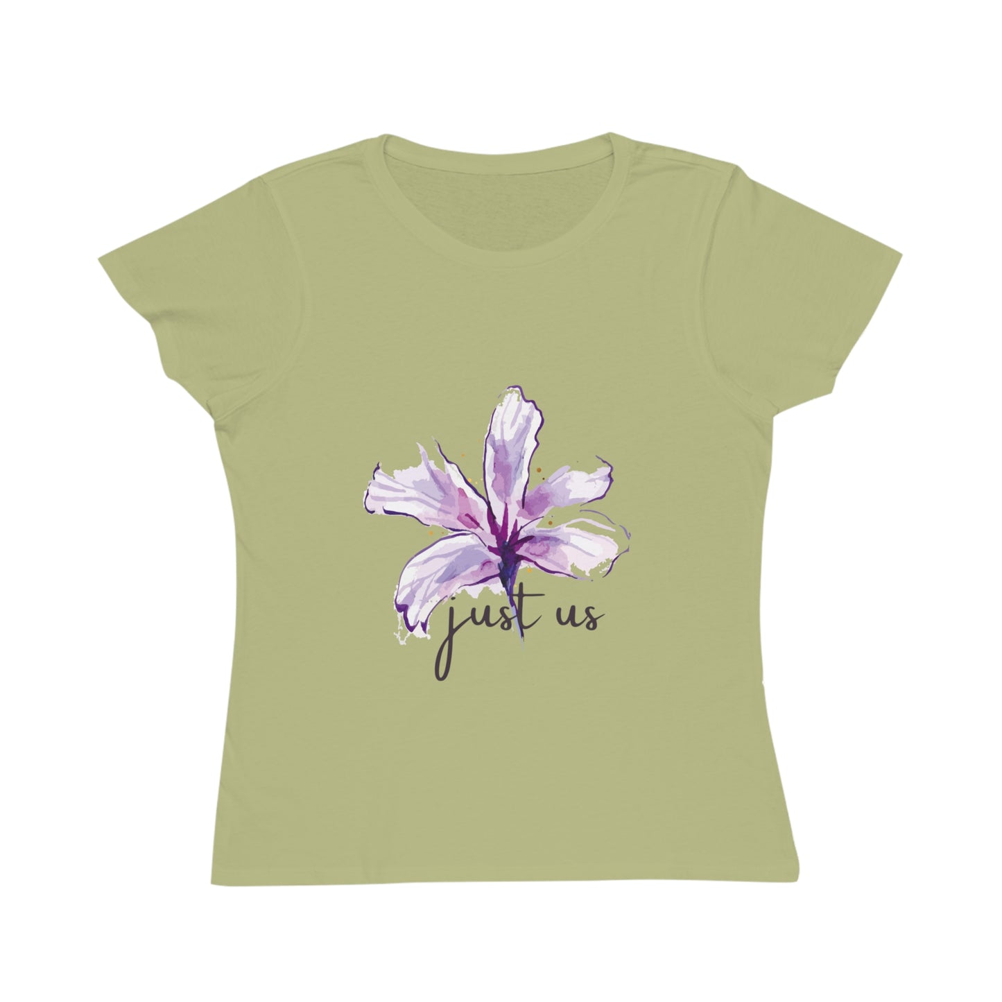 Organic Women's Flower T-Shirt - Just Us, “The way GOD intended”