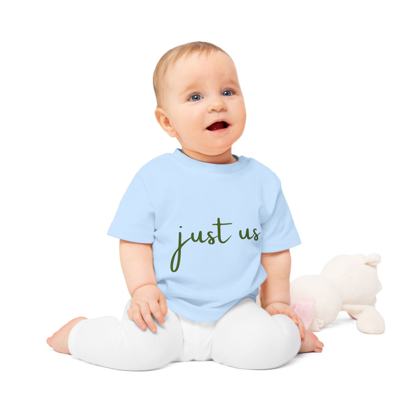 Organic Baby T-Shirt - ‘Just Us’, “The way GOD intended!”