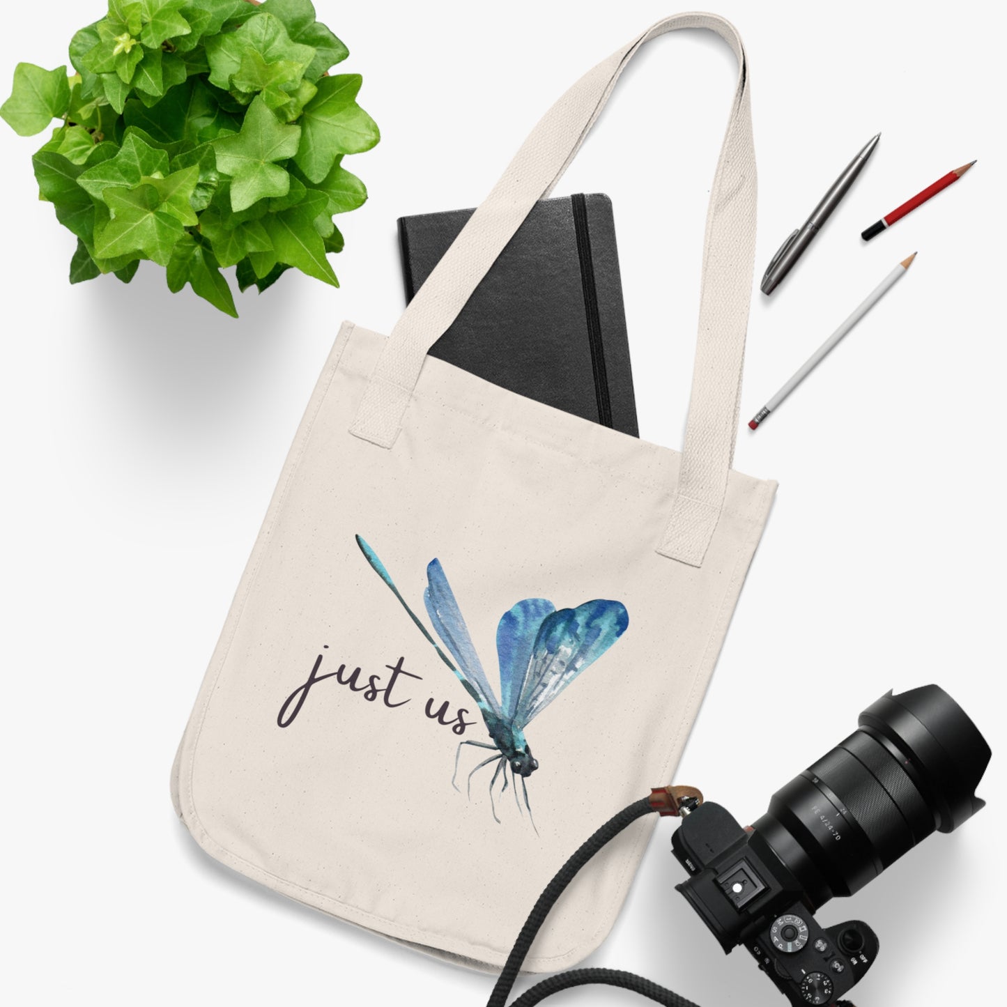Organic Canvas Firefly Tote Bag - Personalizable - Just Us, “The way GOD intended”