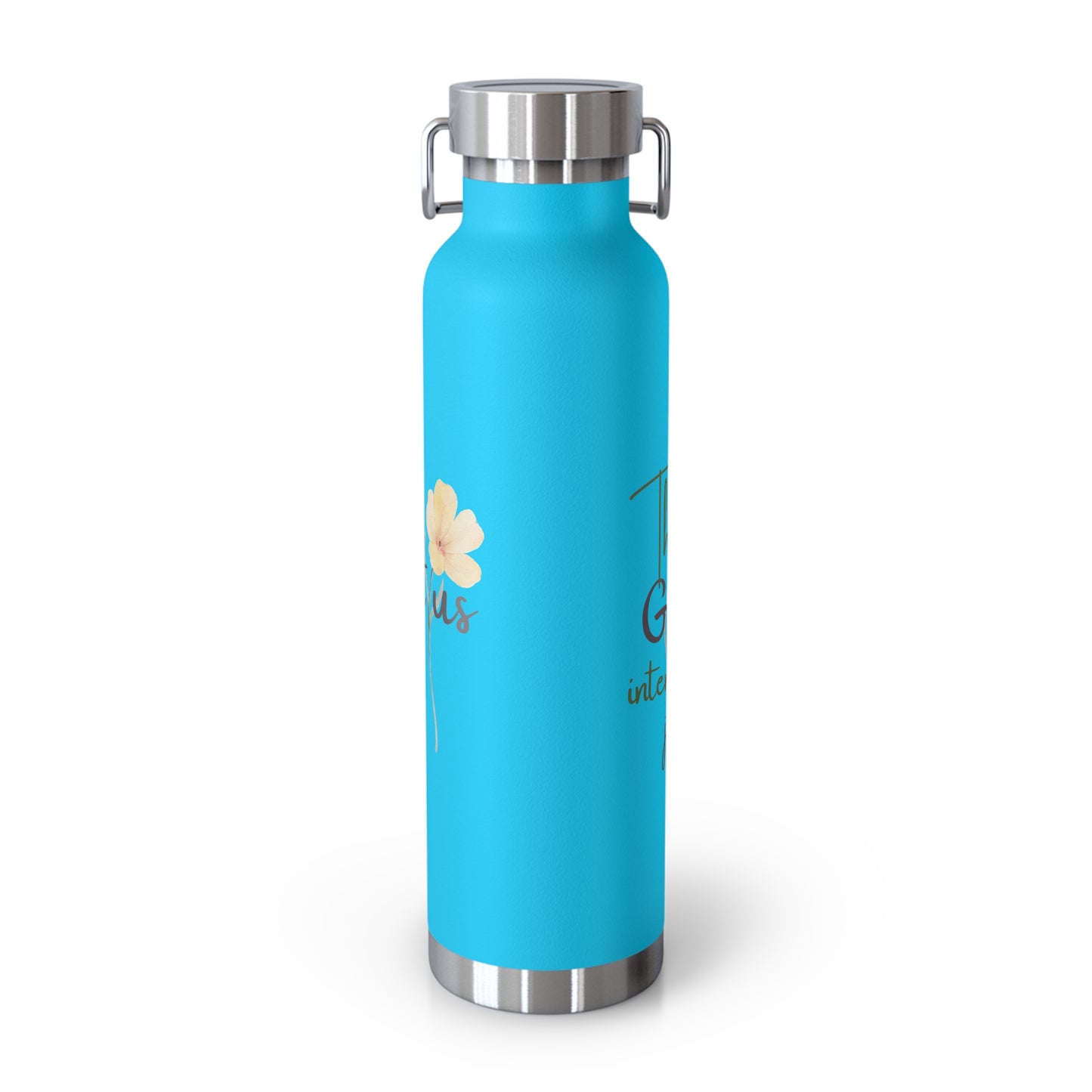 Just Us, “The way GOD intended!” - Inspirational Insulated Water Bottle - 22oz Copper Design