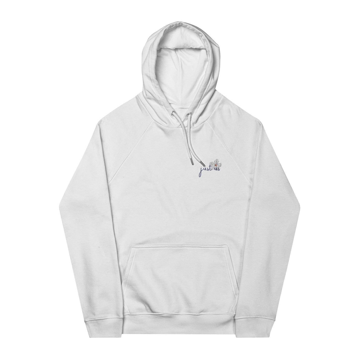 Organic Unisex Hoodie Flower Embroidery- Just Us