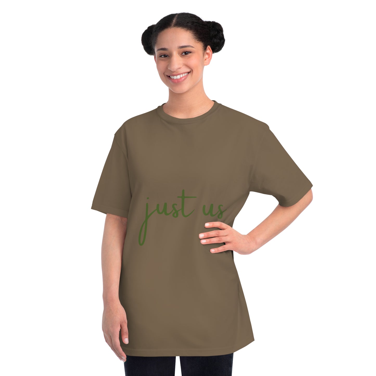 Organic Unisex T-Shirt - 'Just Us', “The way GOD intended!”