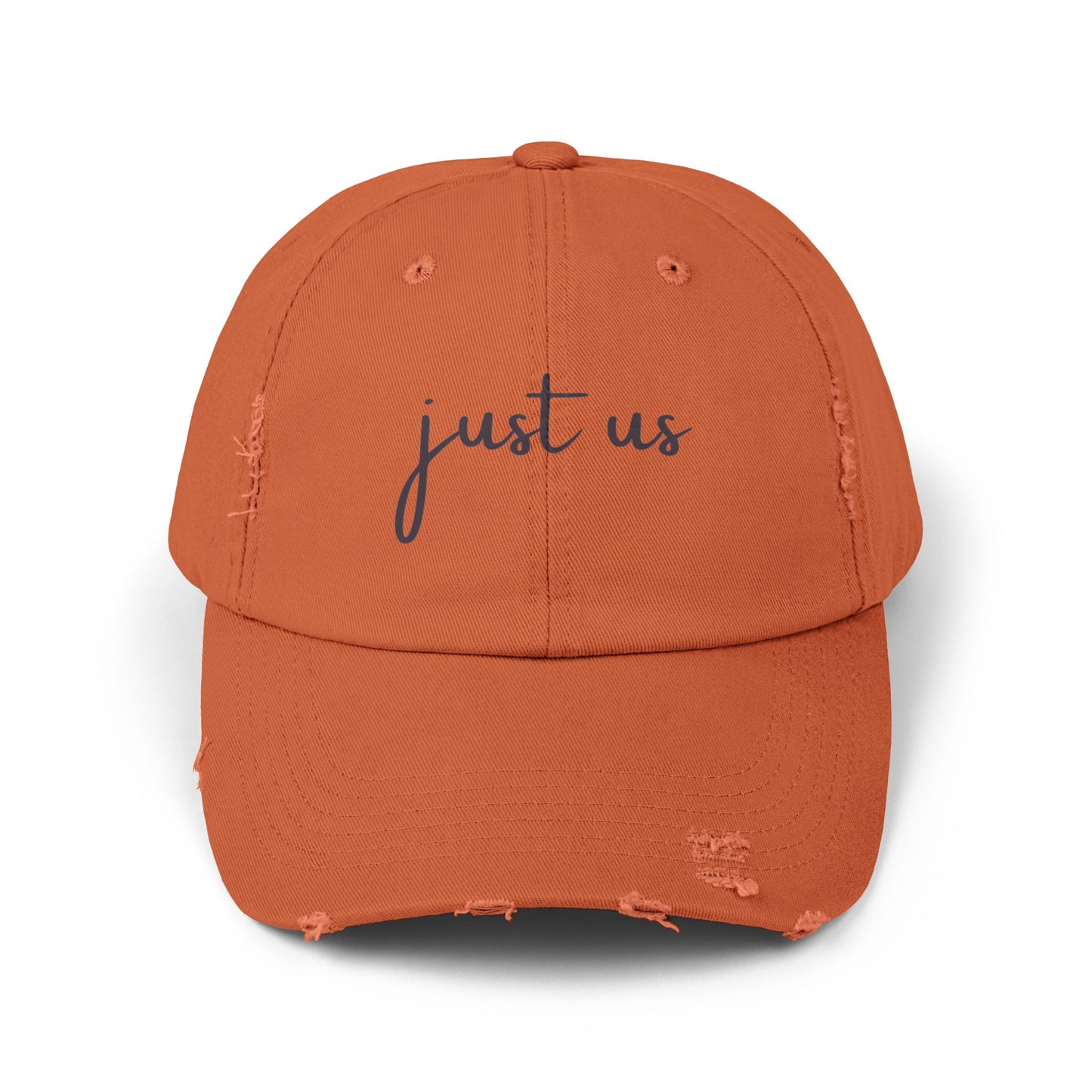 Unisex Distressed Cap - Just Us Casual Hat for Friendship & Everyday Style