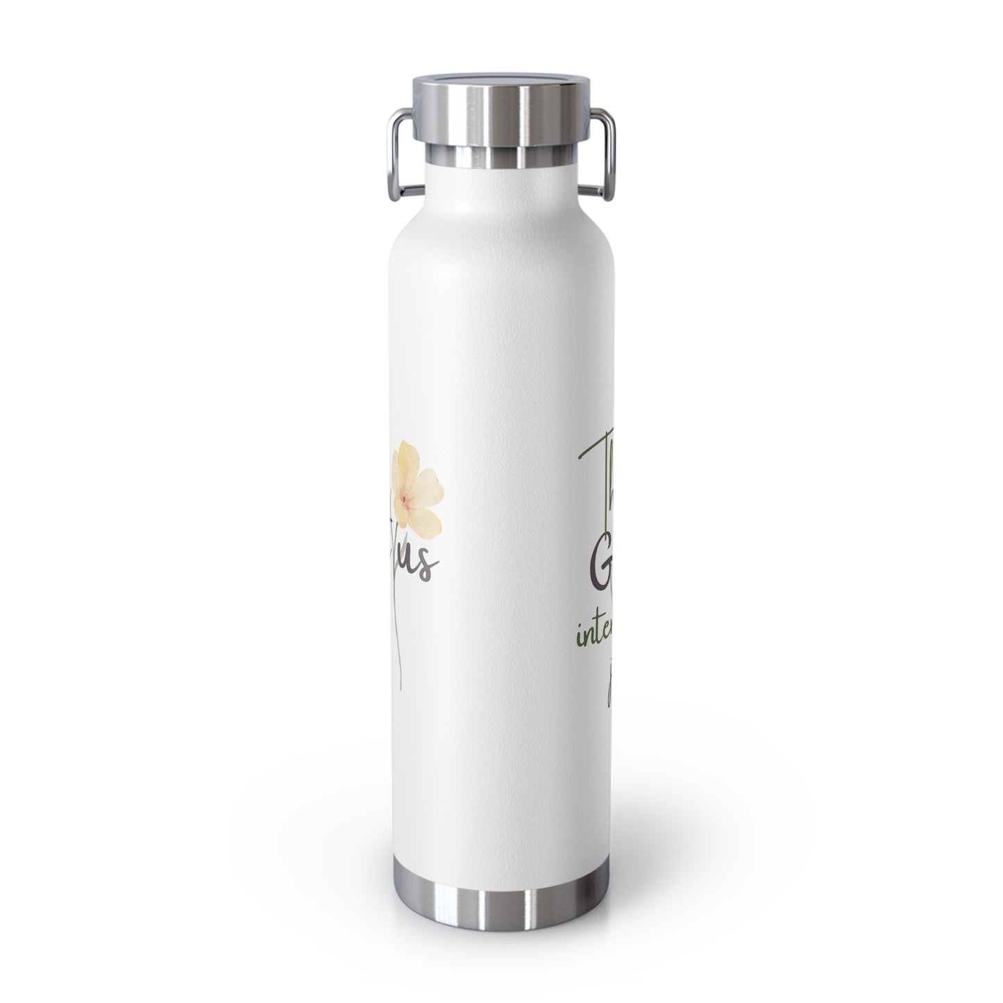 Just Us, “The way GOD intended!” - Inspirational Insulated Water Bottle - 22oz Copper Design