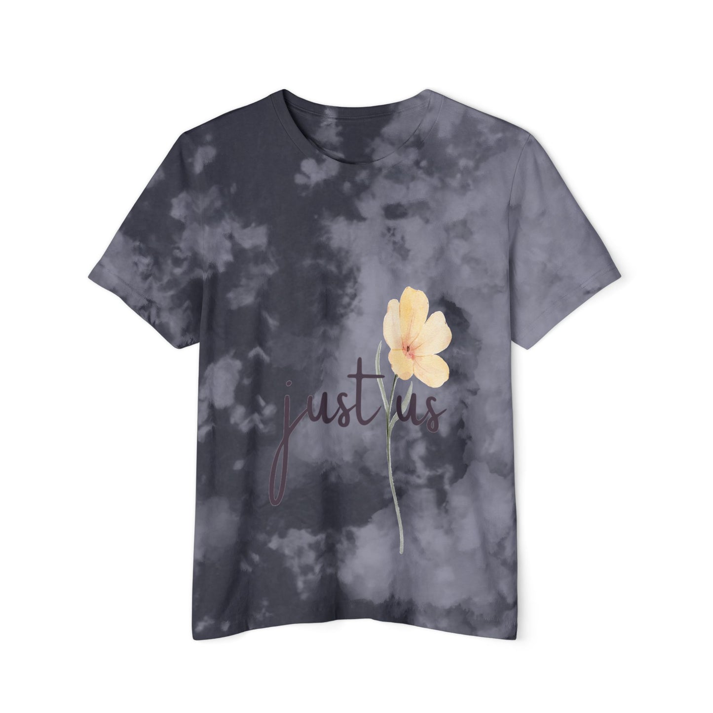 Organic Women's Flower Baby Tee - Just Us, "The way GOD intended" - Faith-Inspired Casual Wear