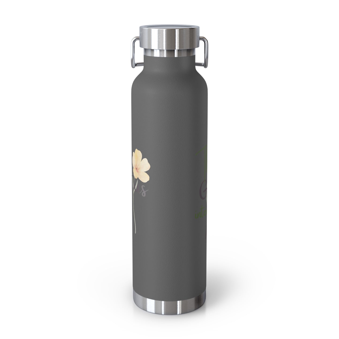 Just Us, “The way GOD intended!” - Inspirational Insulated Water Bottle - 22oz Copper Design