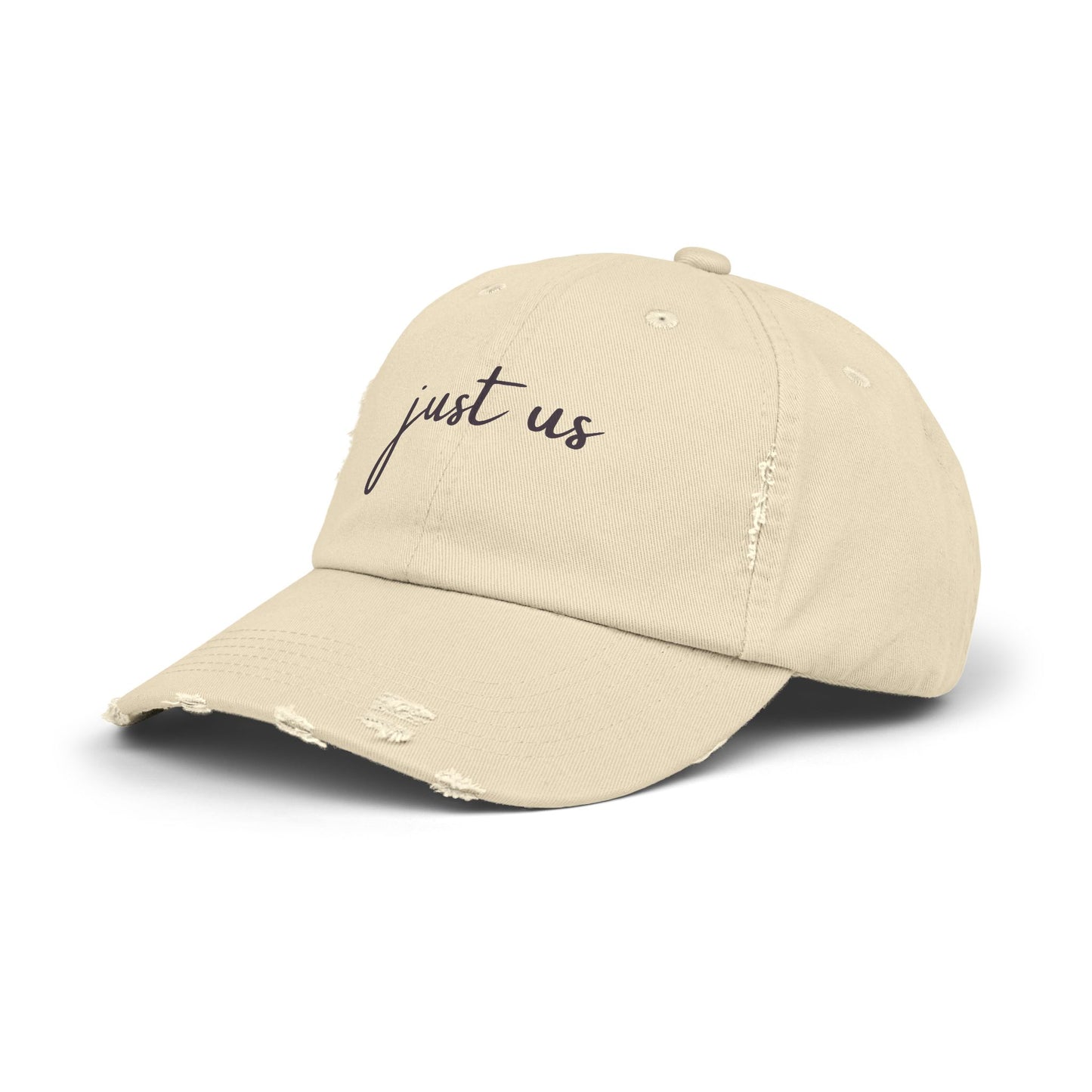 Unisex Distressed Cap - Just Us Casual Hat for Friendship & Everyday Style