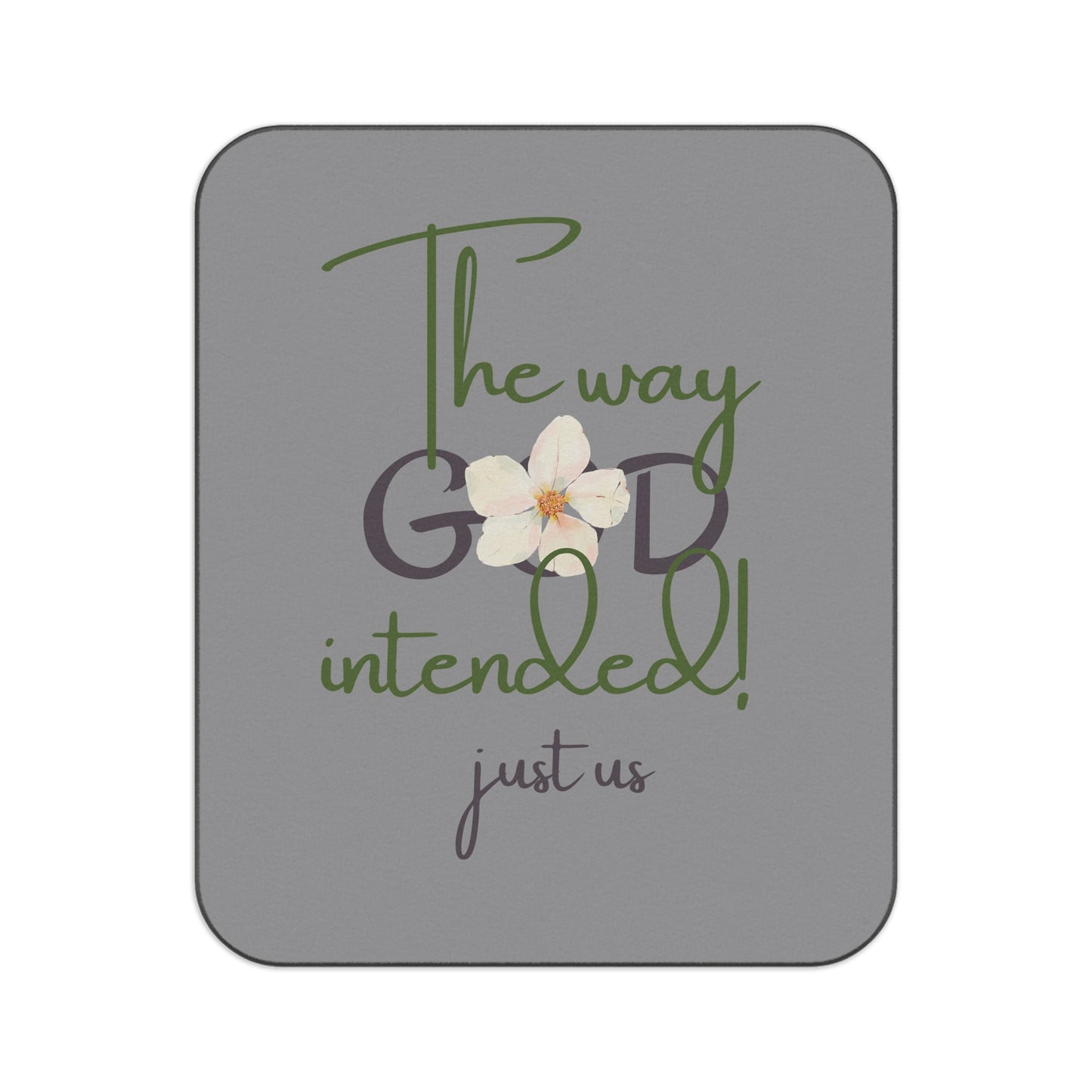 Grey Weekender Bag - ‘Just Us’, “The way GOD intended!” - Picnic Blanket - Cozy Outdoor Blanket for Couples