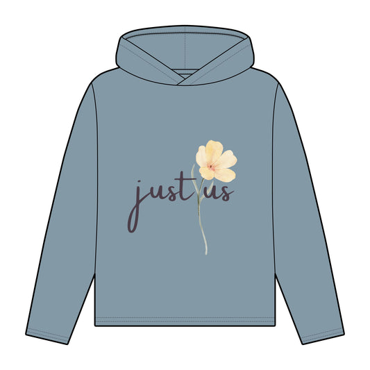 Organic Women's Flower Relaxed Fit Hoodie - Just Us, “The Way God Intended!”