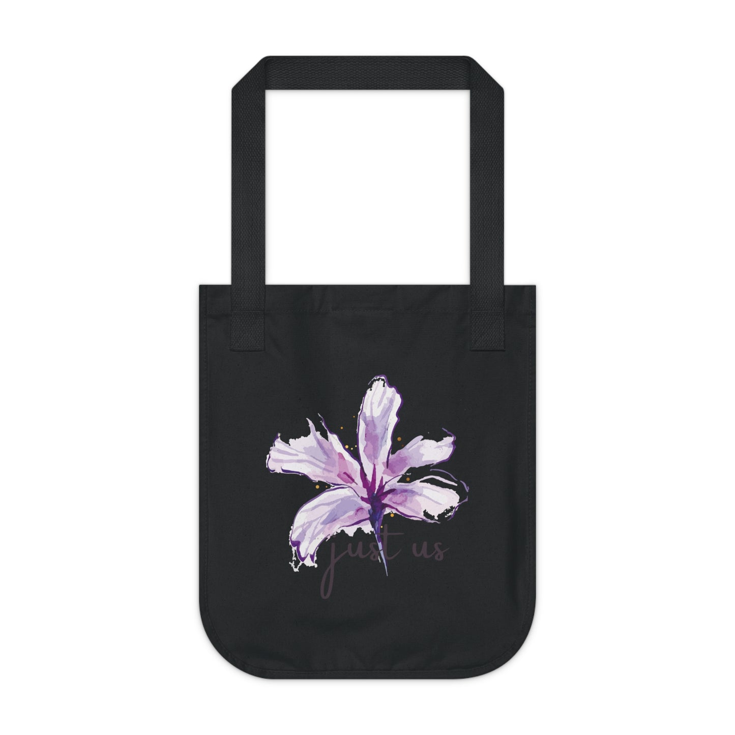 Organic Canvas Flower Tote Bag - Personalizable - Just Us, “The way GOD intended”