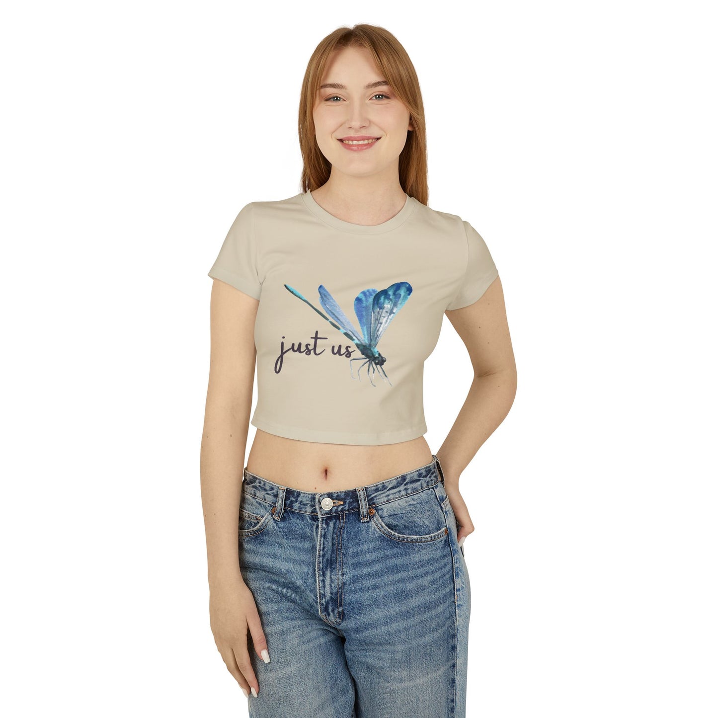 Organic Women's Firefly Baby Tee - Just Us, "The way GOD intended"