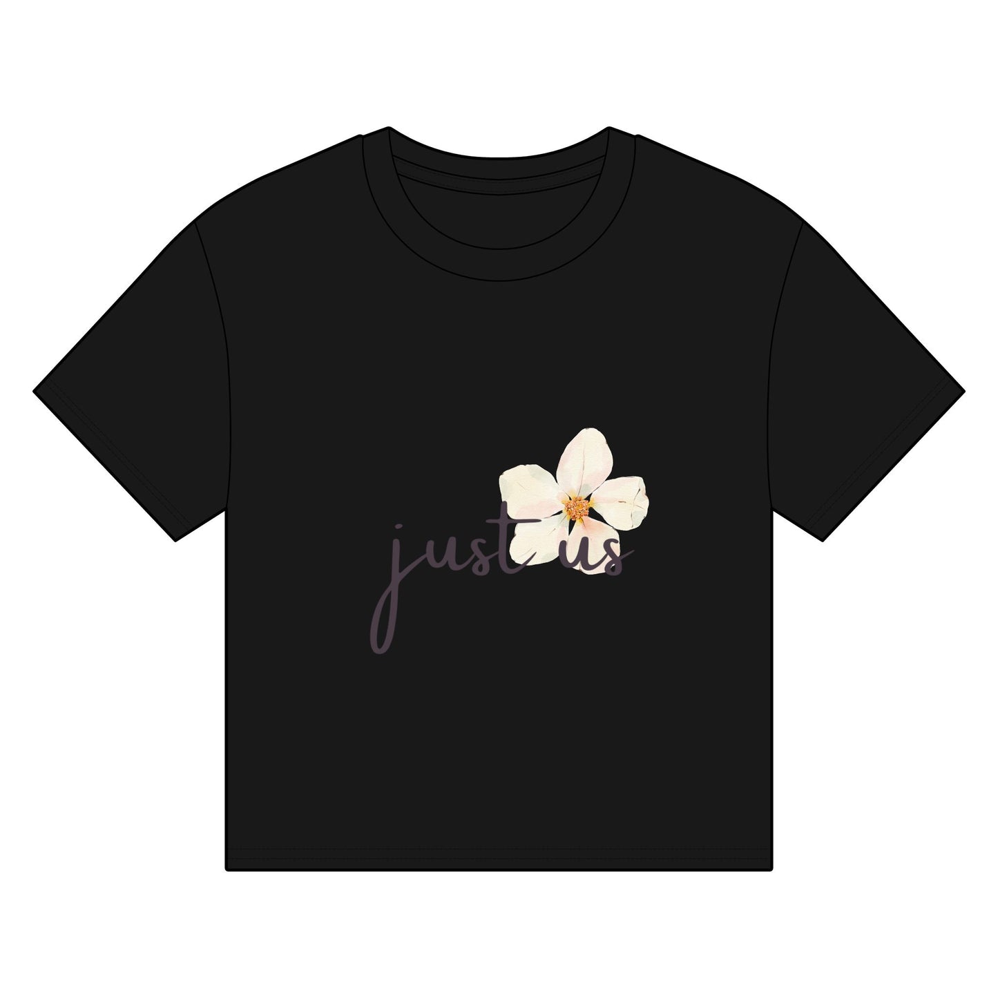 Organic Women's Flower Boxy T-Shirt - Just Us, “The way GOD intended!”