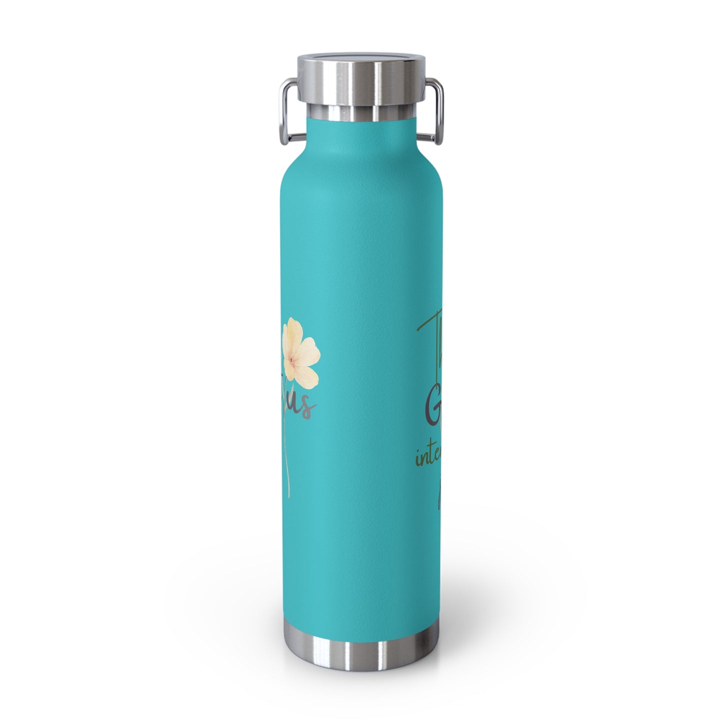 Just Us, “The way GOD intended!” - Inspirational Insulated Water Bottle - 22oz Copper Design