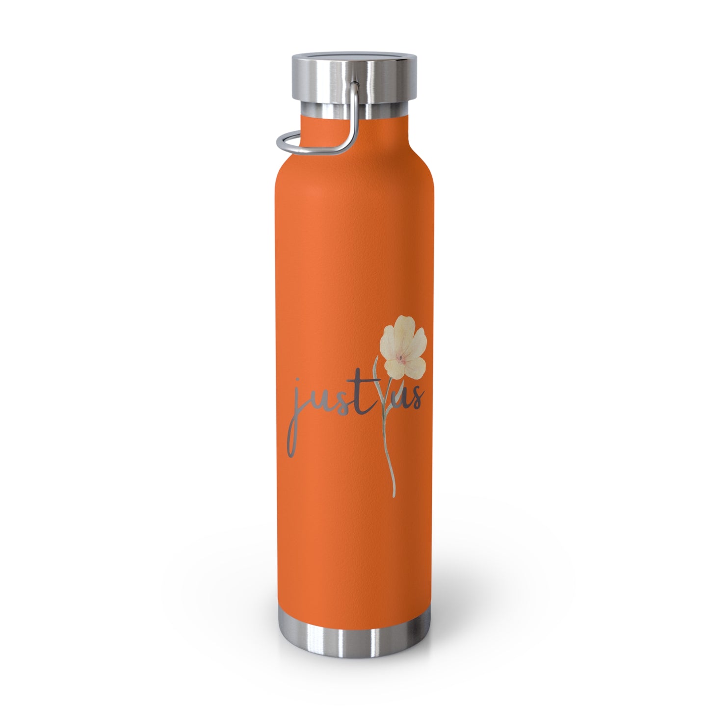 Just Us, “The way GOD intended!” - Inspirational Insulated Water Bottle - 22oz Copper Design