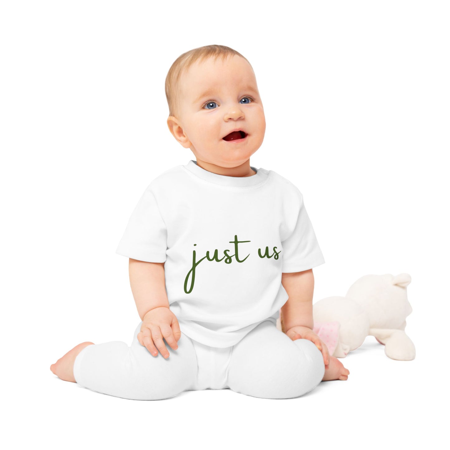 Organic Baby T-Shirt - ‘Just Us’, “The way GOD intended!”