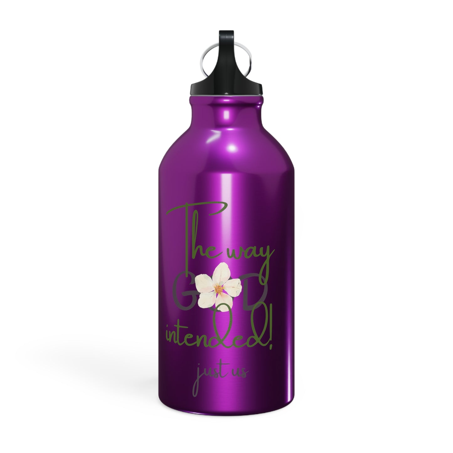 Sports Bottle - ‘Just Us’, "The way GOD intended!" Motivational Water Bottle