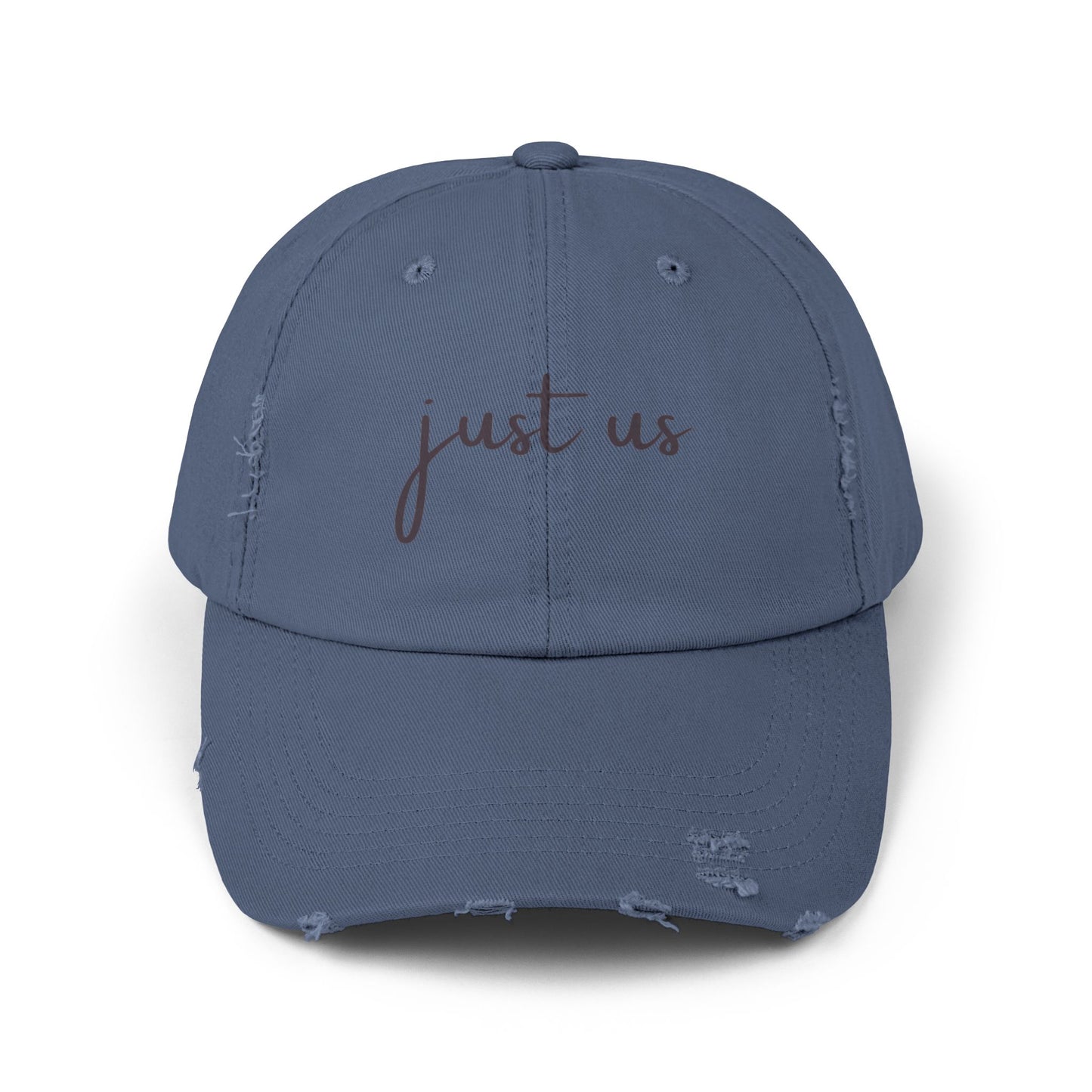 Unisex Distressed Cap - Just Us Casual Hat for Friendship & Everyday Style