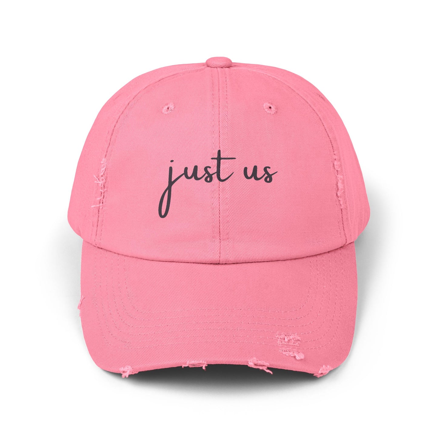 Unisex Distressed Cap - Just Us Casual Hat for Friendship & Everyday Style