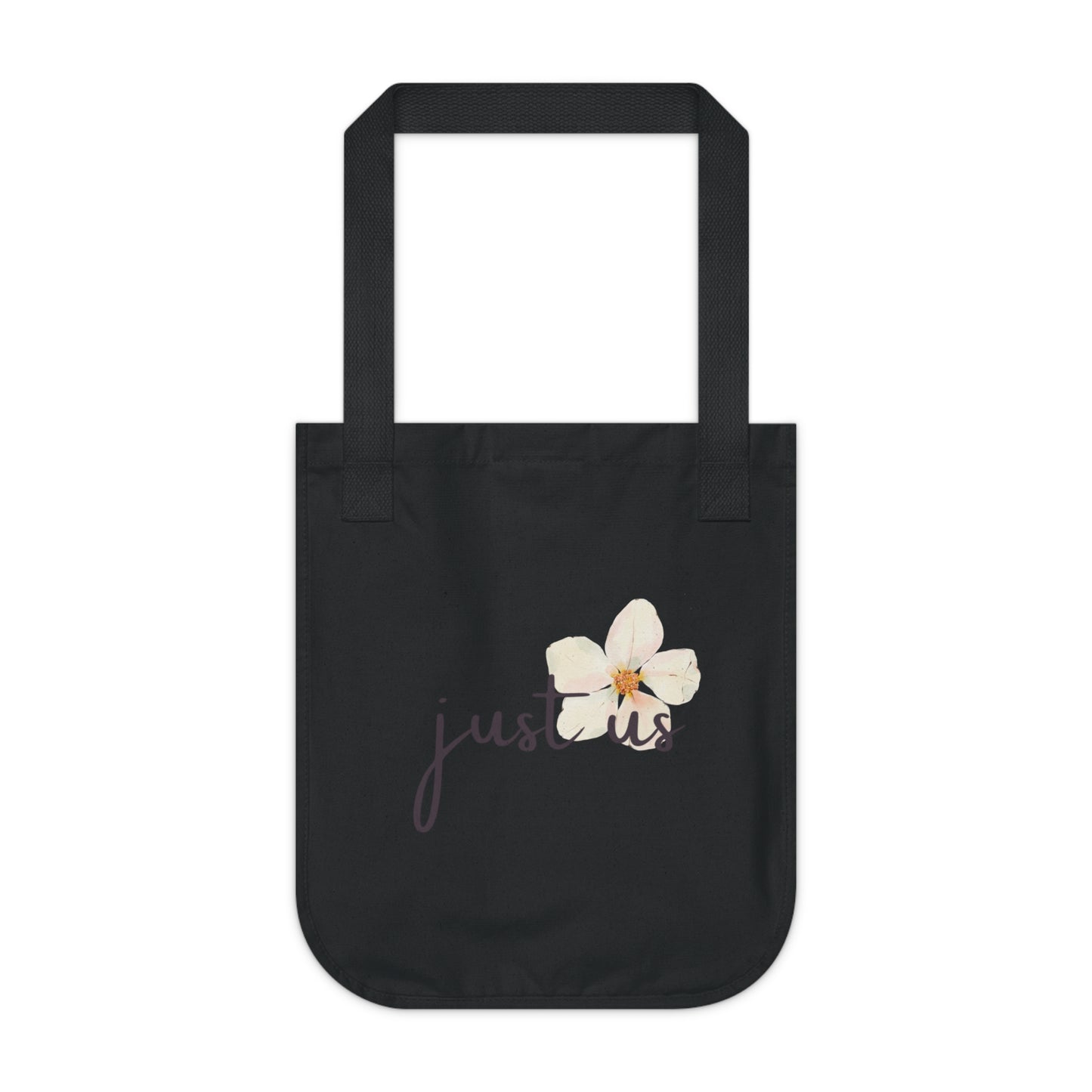 Organic Canvas Flower 2 Tote Bag - Personalizable - Just Us, “The way GOD intended”