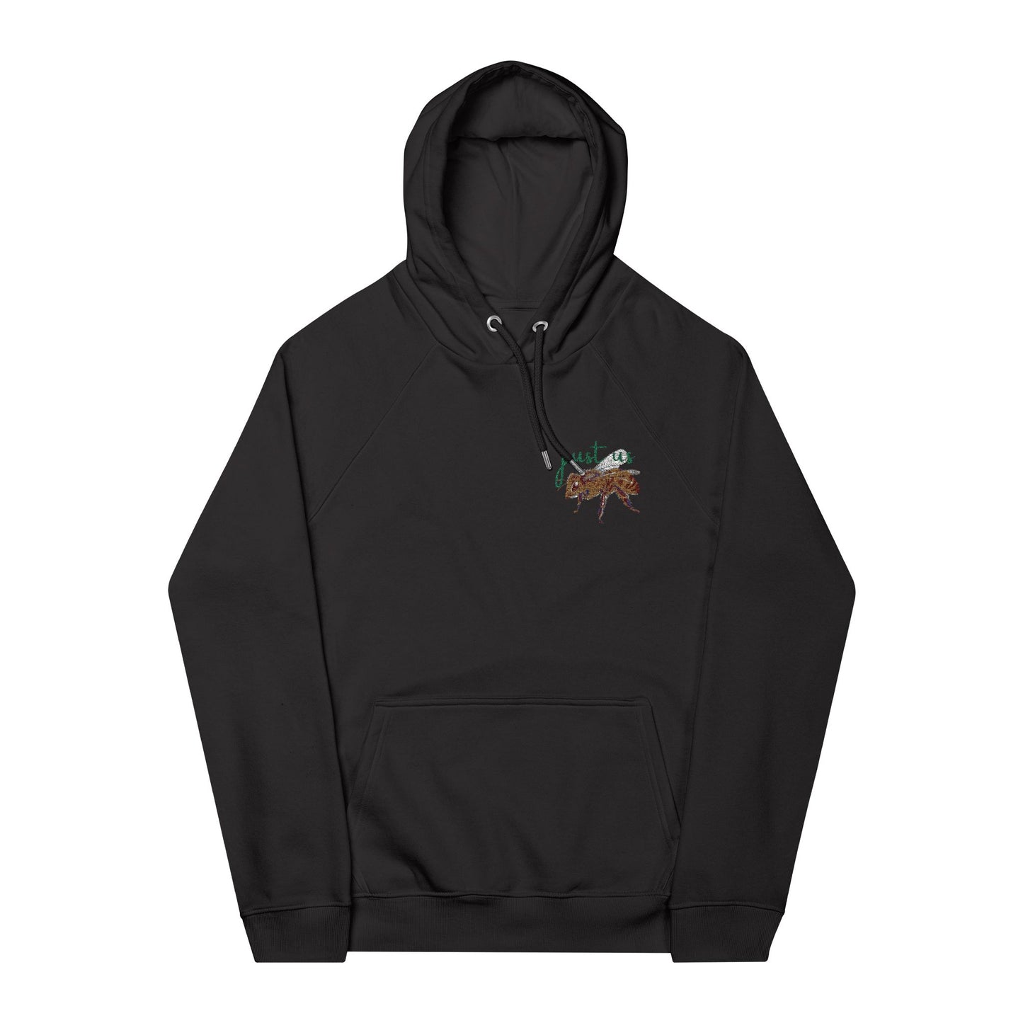 Organic Embroidered Bee Hoodie - Just Us, “The way GOD intended”