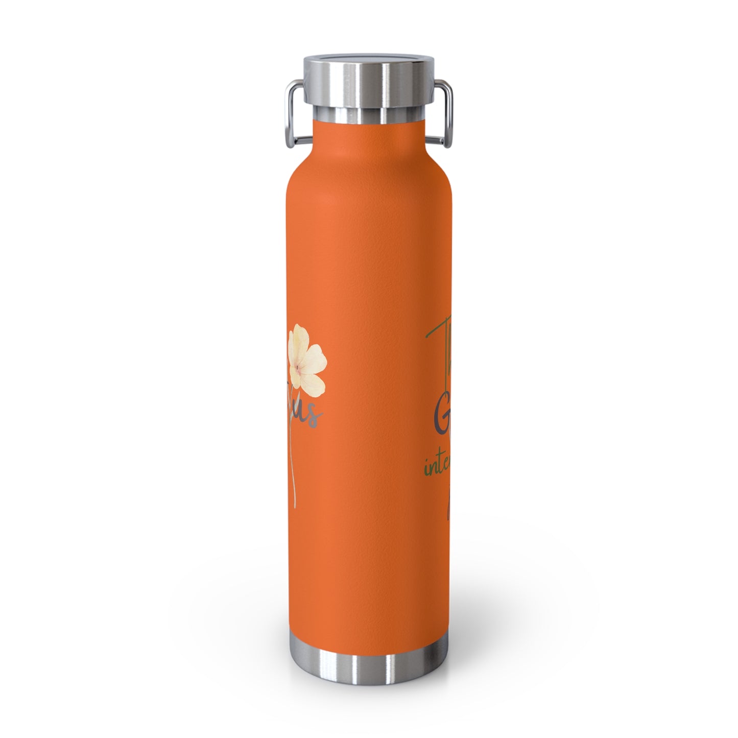 Just Us, “The way GOD intended!” - Inspirational Insulated Water Bottle - 22oz Copper Design