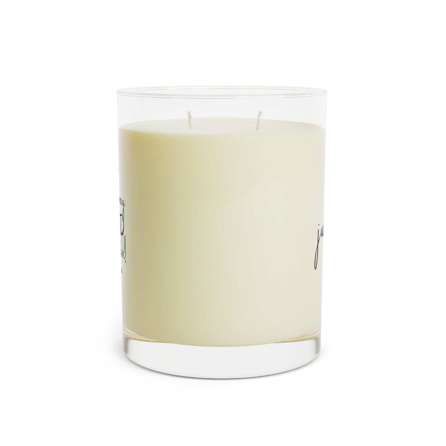 Just Us, “The way GOD intended” - Soy Wax Aromatherapy Scented Candle - 11oz Full Glass with Floral Design