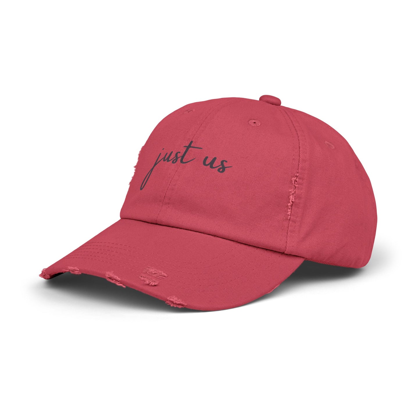 Unisex Distressed Cap - Just Us Casual Hat for Friendship & Everyday Style