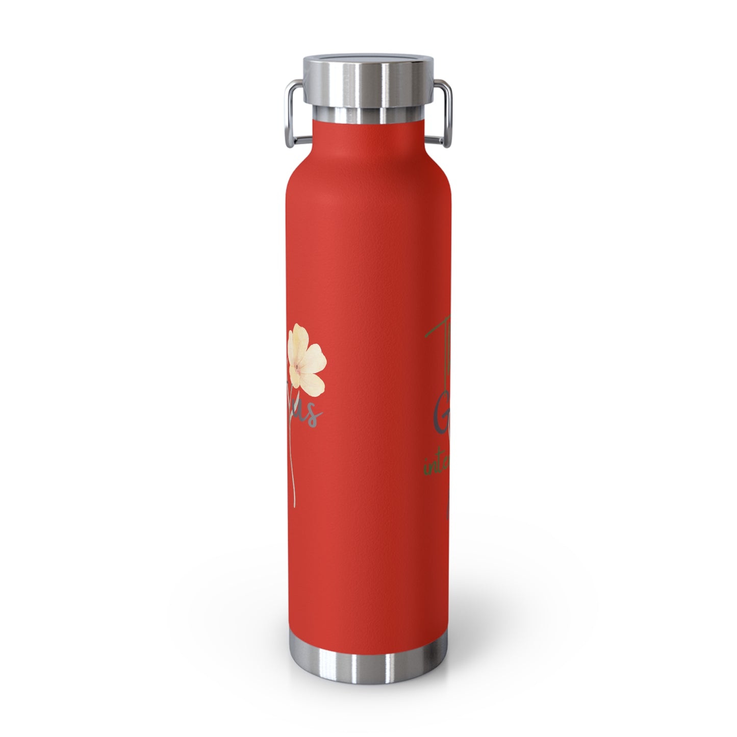 Just Us, “The way GOD intended!” - Inspirational Insulated Water Bottle - 22oz Copper Design
