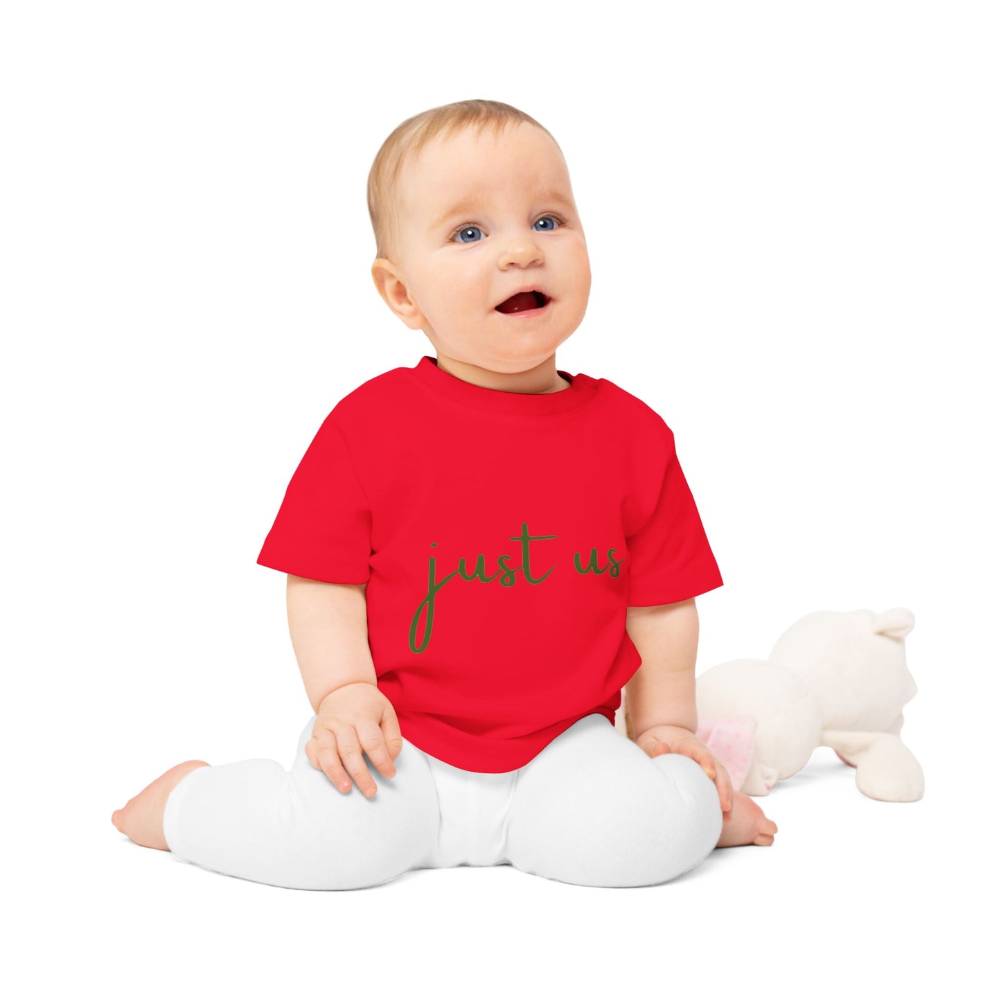 Organic Baby T-Shirt - ‘Just Us’, “The way GOD intended!”