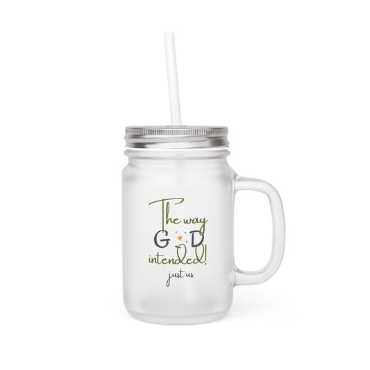 ‘Just Us’ Mason Jar with Straw - Perfect for Friends and Family Gatherings
