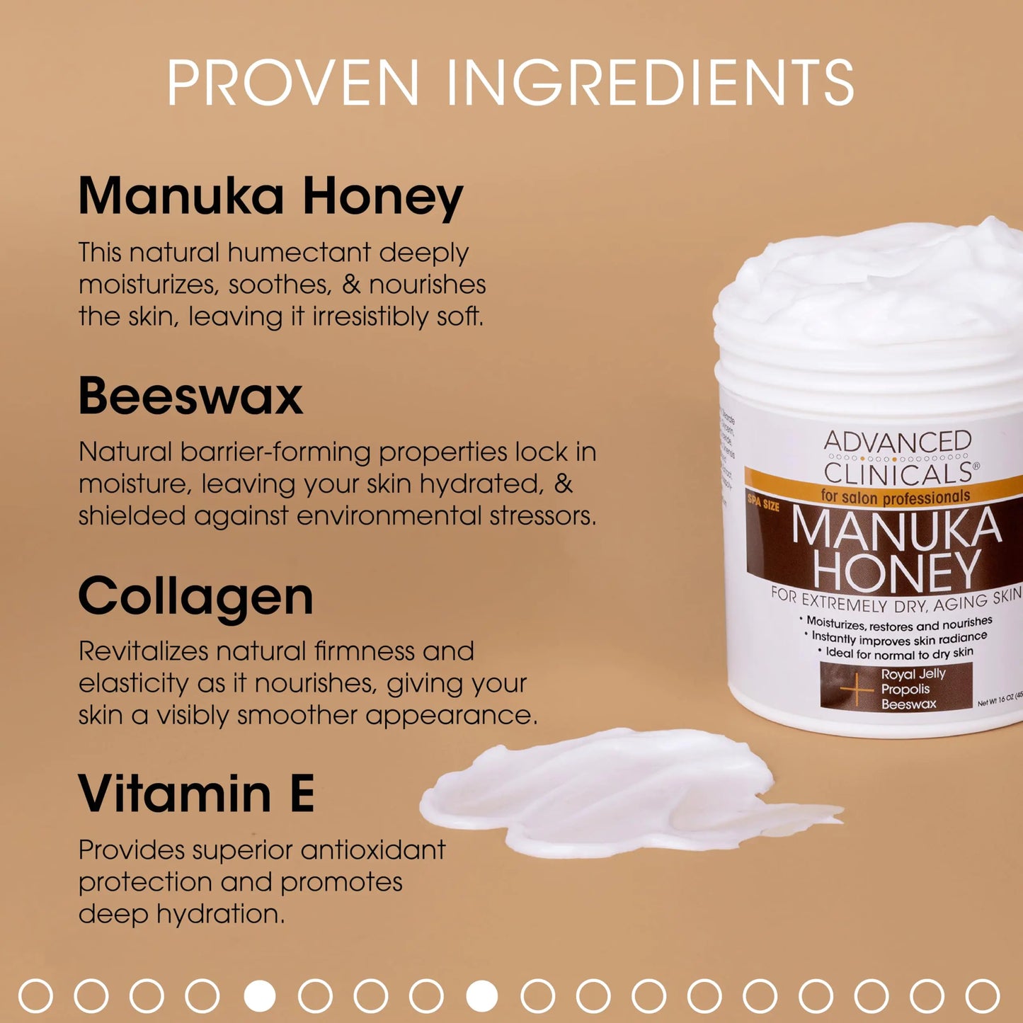 Advanced Clinicals Manuka Honey Cream W/Collagen Face Moisturizer & Body Butter Lotion For Dry Skin | Intense Firming & Hydrating Miracle Balm Skin Care Moisturizing Lotion For Women & Men | 2-Pack 1 Pound (Pack of 2) Manuka Honey Body Cream