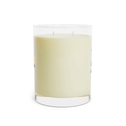 Just Us, “The way GOD intended” - Soy Wax Aromatherapy Scented Candle - 11oz Full Glass with Floral Design
