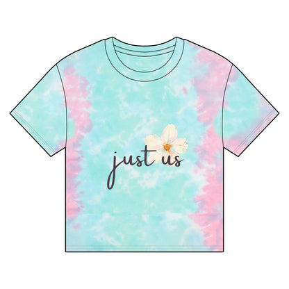 Organic Women's Flower Boxy T-Shirt - Just Us, “The way GOD intended!”