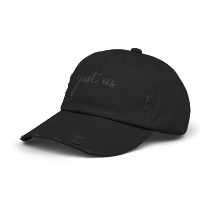 Unisex Distressed Cap - Just Us Casual Hat for Friendship & Everyday Style