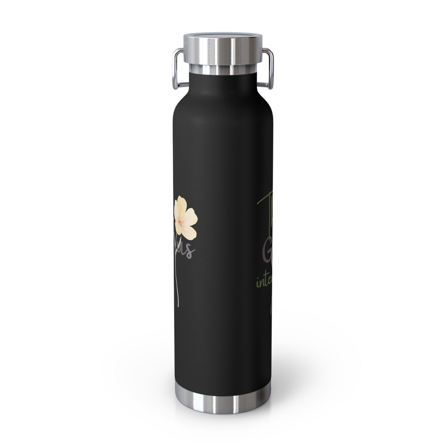 Just Us, “The way GOD intended!” - Inspirational Insulated Water Bottle - 22oz Copper Design