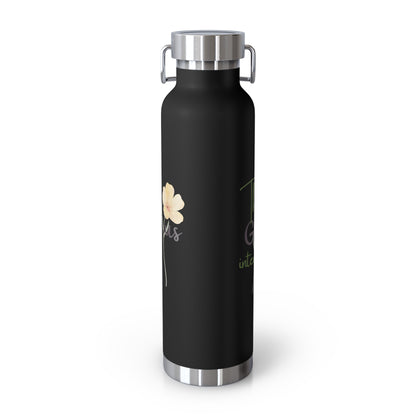 Just Us, “The way GOD intended!” - Inspirational Insulated Water Bottle - 22oz Copper Design