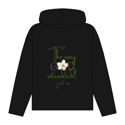 Organic Women's Flower Relaxed Fit Hoodie - Just Us, “The Way God Intended!”