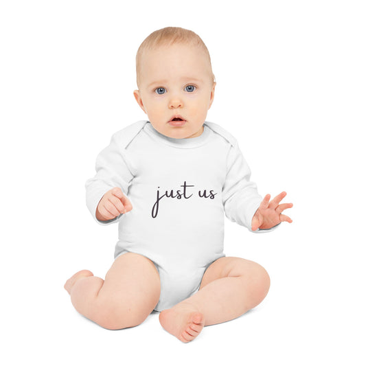 Organic Baby Long-Sleeve Bodysuit - 'Just Us' & 'The Way God Intended!'