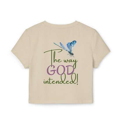Organic Women's Firefly Baby Tee - Just Us, "The way GOD intended"