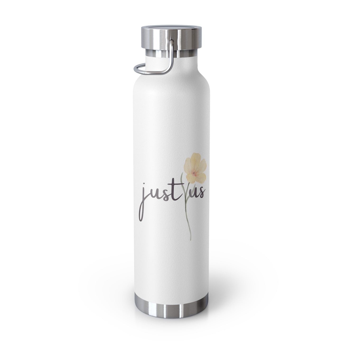 Just Us, “The way GOD intended!” - Inspirational Insulated Water Bottle - 22oz Copper Design