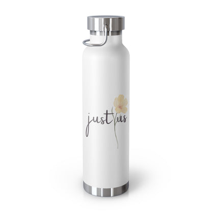 Just Us, “The way GOD intended!” - Inspirational Insulated Water Bottle - 22oz Copper Design
