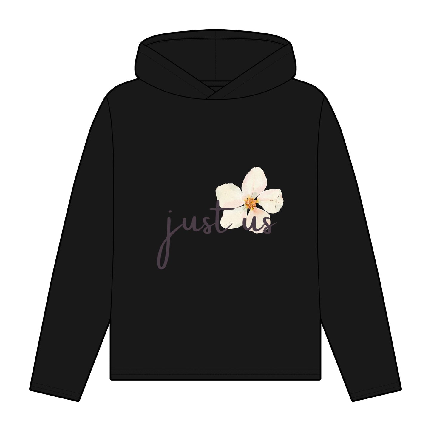 Organic Women's Flower Relaxed Fit Hoodie - Just Us, “The Way God Intended!”