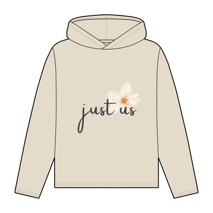 Organic Women's Flower Relaxed Fit Hoodie - Just Us, “The Way God Intended!”