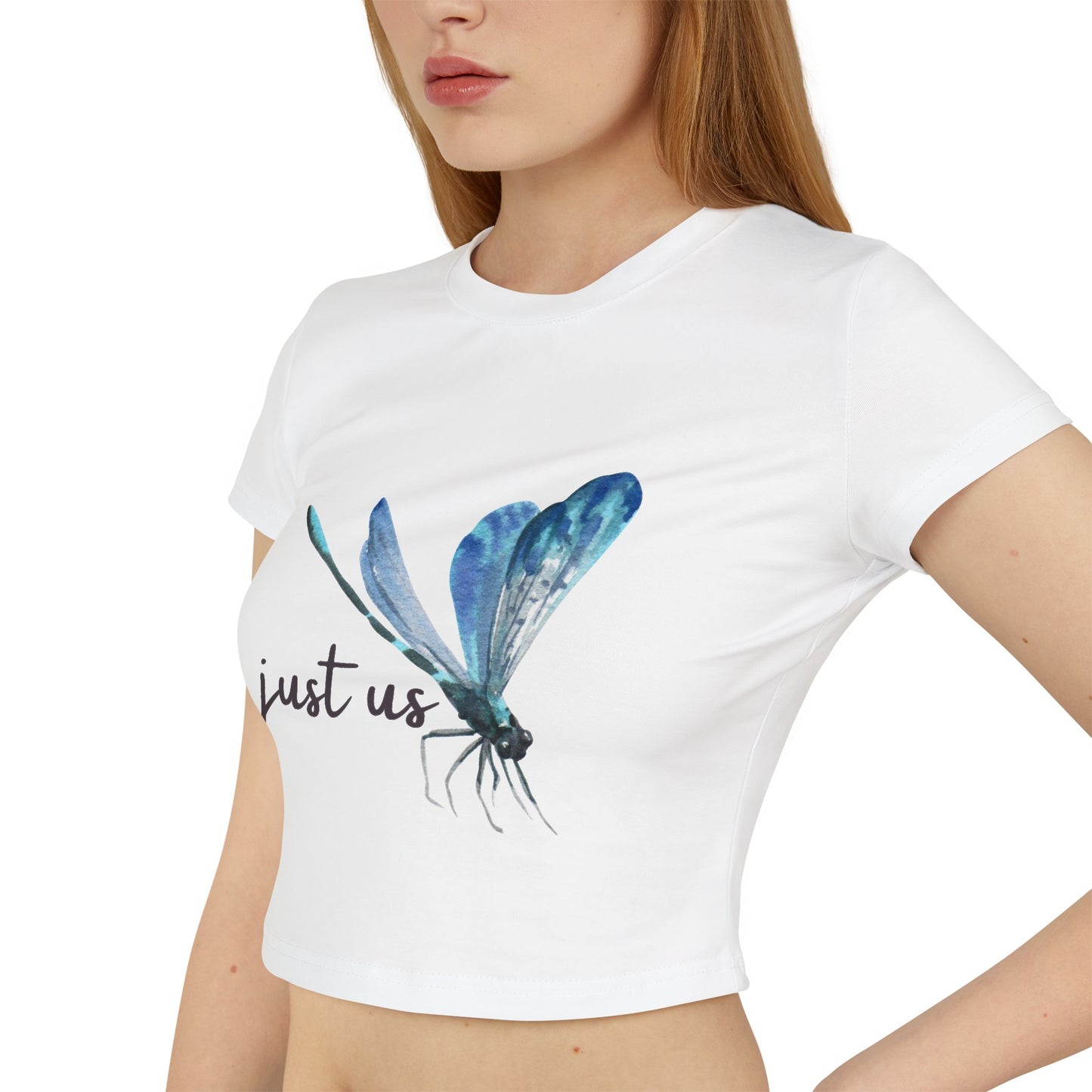 Organic Women's Firefly Baby Tee - Just Us, "The way GOD intended"