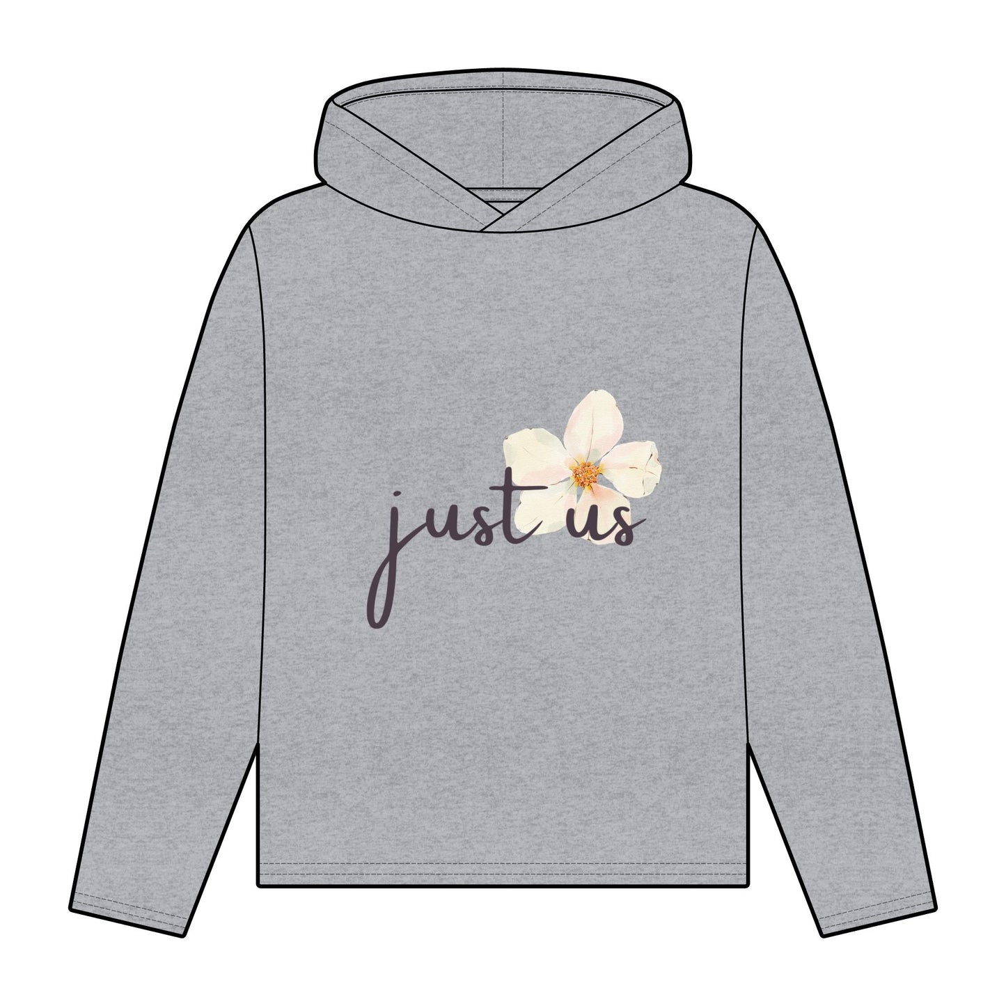 Organic Women's Flower Relaxed Fit Hoodie - Just Us, “The Way God Intended!”