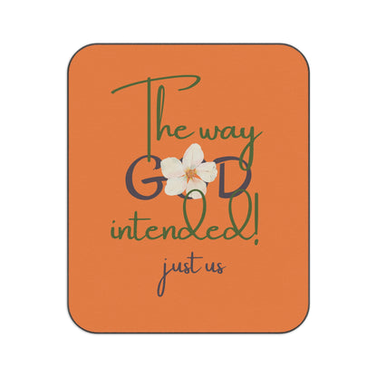 ‘Just Us’, “The way GOD intended!” - Picnic Blanket - Cozy Outdoor Blanket for Couples