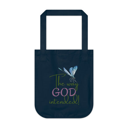 Organic Canvas Firefly Tote Bag - Personalizable - Just Us, “The way GOD intended”